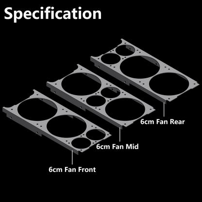 FormD T1 12cm+6cm Fan Combo Bracket