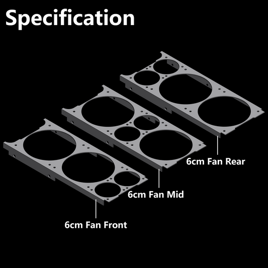 FormD T1 12cm+6cm Fan Combo Bracket