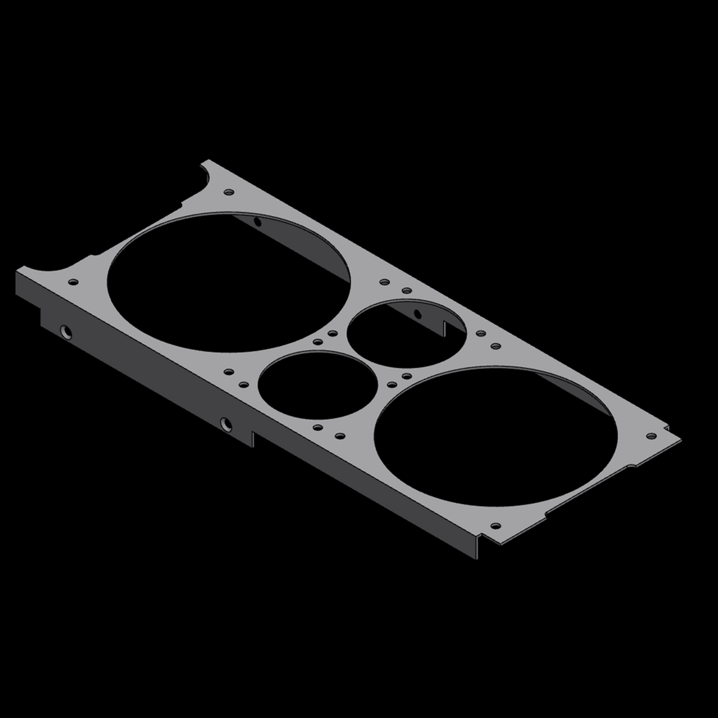 FormD T1 12cm+6cm Fan Combo Bracket