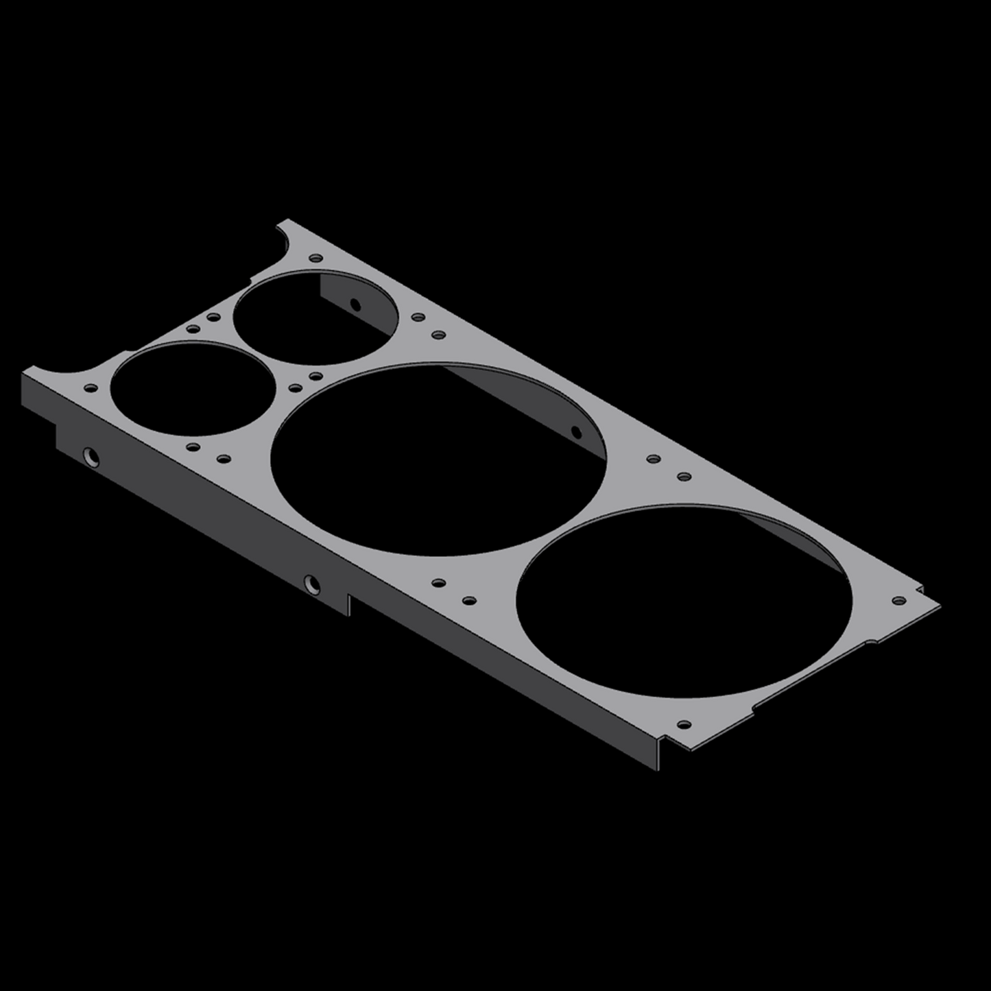 FormD T1 12cm+6cm Fan Combo Bracket